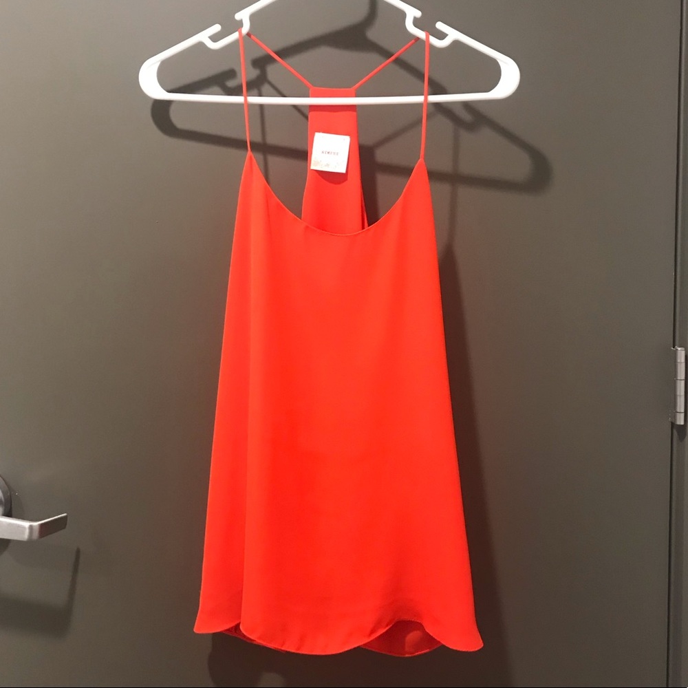 Neon strappy racer back tank - Picture 1 of 4